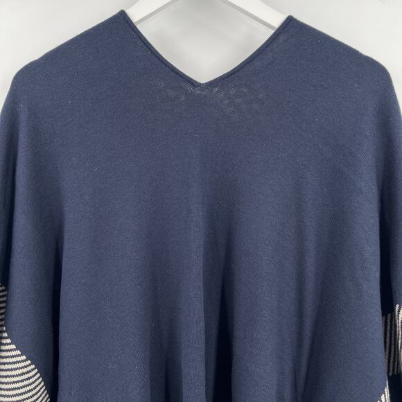 Cabi Open Front Wrap Shawl Reversible Cardigan Sweater Blue Style 3163 Size XS/S - Picture 6 of 9